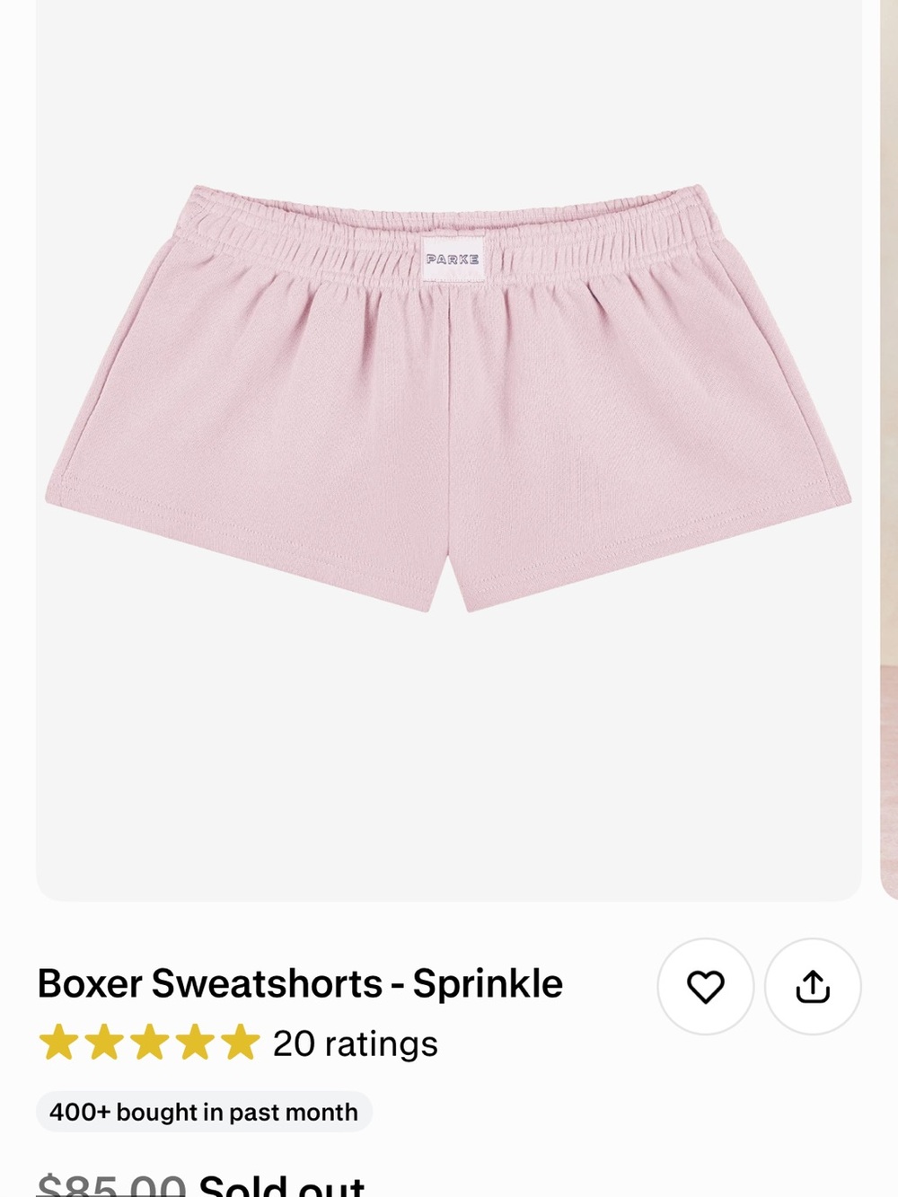 Sprinkle Pink Boxer Sweatshorts - Women's Athletic Shorts